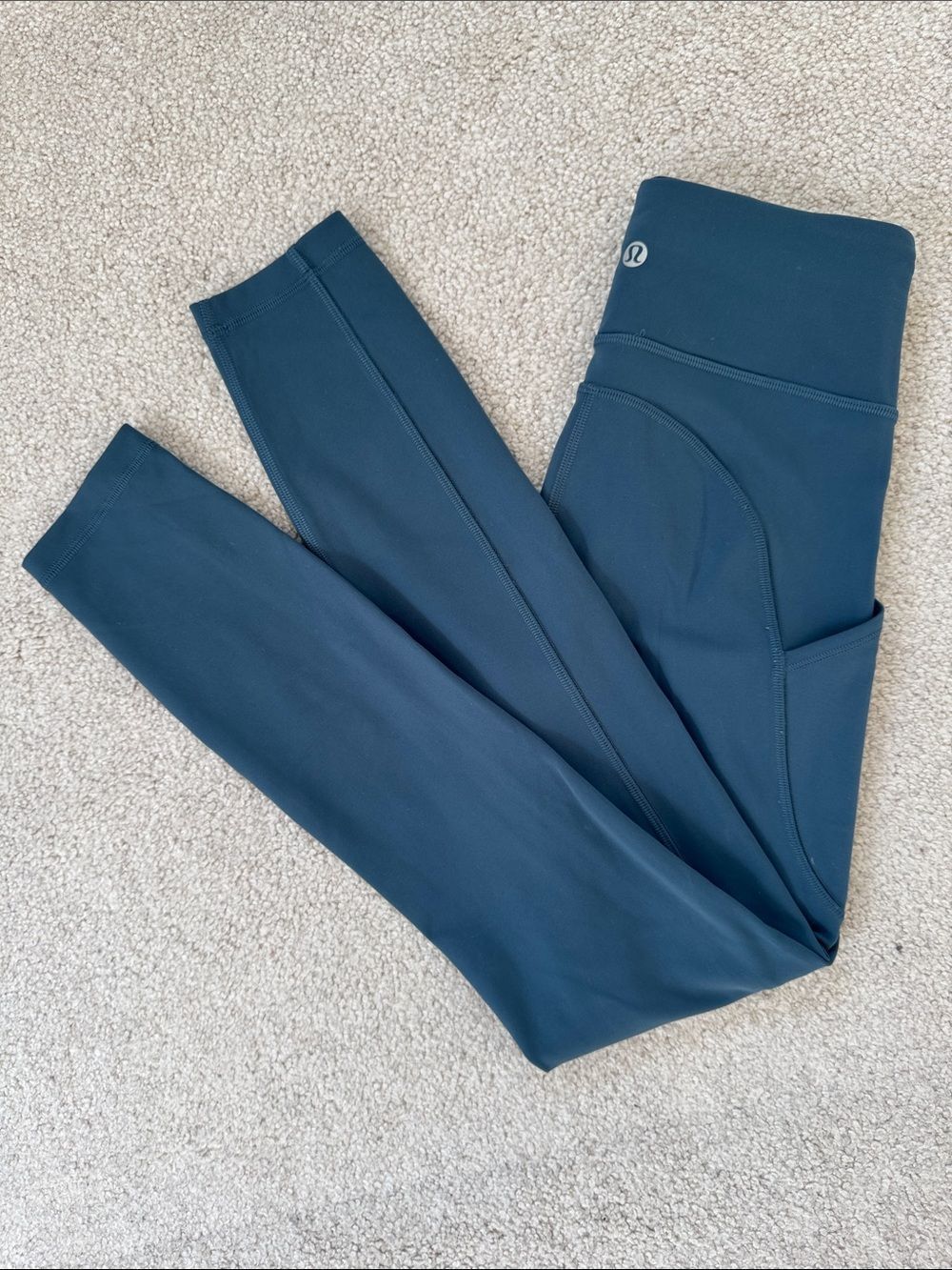 lululemon Invigorate High-Rise Tights with Pockets 25" Iron Blue Sz2
